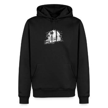 Catamaran-Boot Segelboot Segeln Segler - Männer Premium Bio Hoodie - Schwarz - Vorne - Nico (187cm)