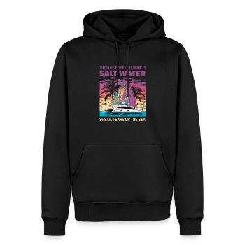 Catamaran-Boot Segelboot Segeln Segler - Männer Premium Bio Hoodie - Schwarz - Vorne - Nico (187cm)