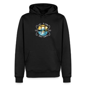 Sailor Sailboat Sailing Ship Sailing Yacht - Men’s Premium Organic Hoodie - black - Front - Nico (187cm)