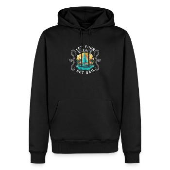 Sailor Sailboat Sailing Ship Sailing Yacht - Men’s Premium Organic Hoodie - black - Front - Nico (187cm)