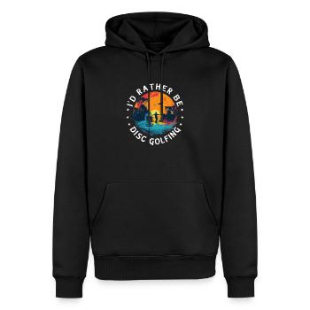 Lecteur de disc golf Disc Golfer Jeu drôle de dictons - Sweat à capuche Premium bio Homme - noir - Devant - Nico (187cm)