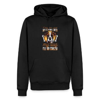 Boxer Chien Race Chien Propriétaire Dictons Drôles - Sweat à capuche Premium bio Homme - noir - Devant - Nico (187cm)