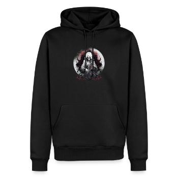 Violoncelliste, violoncelliste-musicien, musique de collo - Sweat à capuche Premium bio Homme - noir - Devant - Nico (187cm)