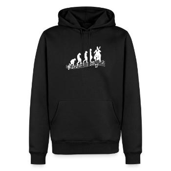 Cello Player Cellist Musician Collo-Music Evolution - Men’s Premium Organic Hoodie - black - Front - Nico (187cm)