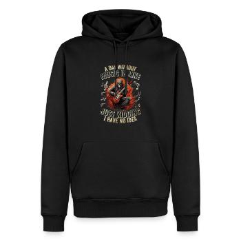 Gitarristen E-Gitarren lustige Sprüche - Männer Premium Bio Hoodie - Schwarz - Vorne - Nico (187cm)