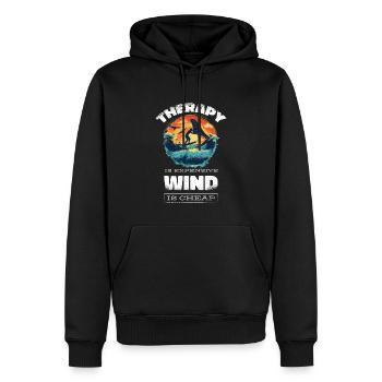 Wingfoil-Surfer Wingfoiling Zubehör Wing-Foiling - Männer Premium Bio Hoodie - Schwarz - Vorne - Nico (187cm)
