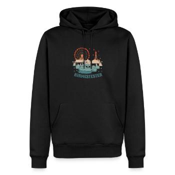 Kirmestester Jahrmarkt Volksfest Rummelplatz - Männer Premium Bio Hoodie - Schwarz - Vorne - Nico (187cm)