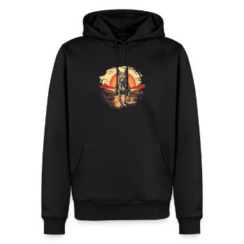 Kryptozoologen Chupacabra-Kreaturen Texas-USA - Männer Premium Bio Hoodie - Schwarz - Vorne - Nico (187cm)
