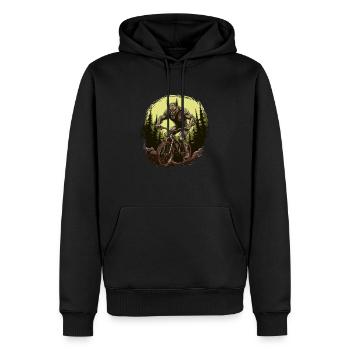 MTB Mountainbike Fahrrad BMX El-Chupacabra - Männer Premium Bio Hoodie - Schwarz - Vorne - Nico (187cm)