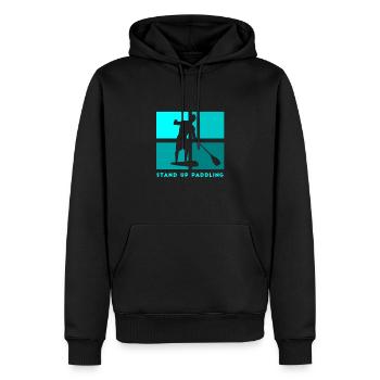 SUP board paddleboarding paddel supboard Stand Up - Männer Premium Bio Hoodie - Schwarz - Vorne - Nico (187cm)