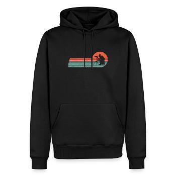 Appareil photo de photographie, photographe de Nature Vintage - Sweat à capuche Premium bio Homme - noir - Devant - Nico (187cm)