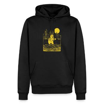 Ours, Photographe de paysage, Photographe de nature - Sweat à capuche Premium bio Homme - noir - Devant - Nico (187cm)