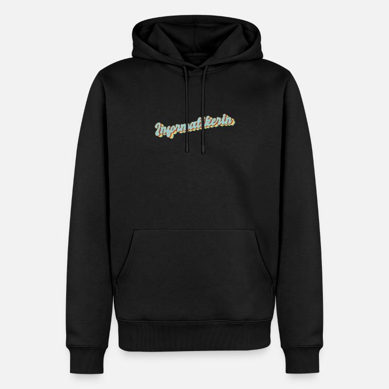 Programmierer Abschluss-Geschenk Informatikerin - Männer Premium Bio Hoodie - Schwarz
