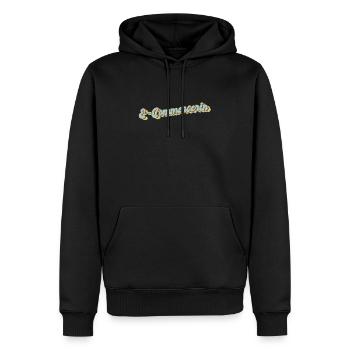 Online-Händler Abschluss-Geschenk E-Commercerin - Männer Premium Bio Hoodie - Schwarz - Vorne - Nico (187cm)