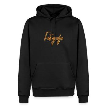 Appareil photo l’obtention du diplôme cadeau photographe - Sweat à capuche Premium bio Homme - noir - Devant - Nico (187cm)