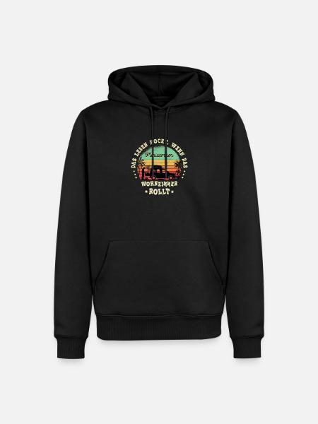 Minicamper Camping-Camper Microcamper Sayings - Men’s Premium Organic Hoodie - black