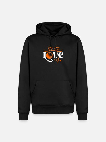 Minicamper Lover Herzen Camping-Camper Microcamper - Männer Premium Bio Hoodie - Schwarz