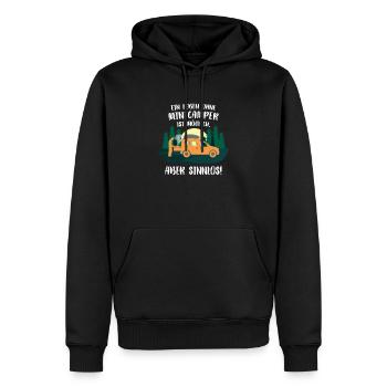 Minicamper SENSELESS Camping-Camper Microcamper - Men’s Premium Organic Hoodie - black - Front - Nico (187cm)