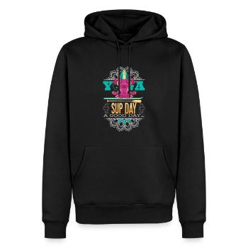 SUP paddleboarding Stand Up Paddle Axolots Yoga - Men’s Premium Organic Hoodie - black - Front - Nico (187cm)