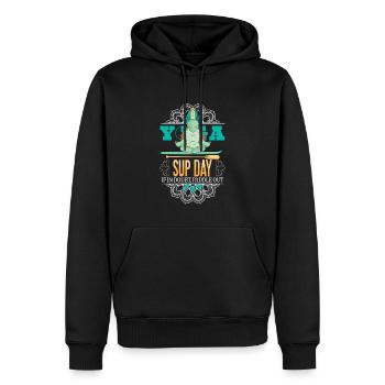 SUP paddleboarding Stand Up Paddle Turtle - Men’s Premium Organic Hoodie - black - Front - Nico (187cm)