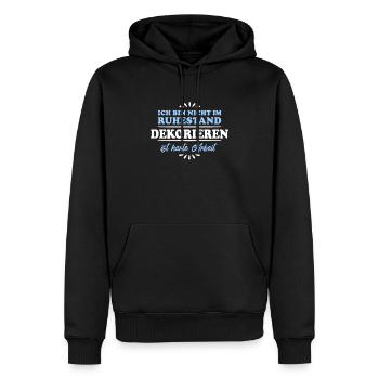 Ruhestand Rentner Pensioner Dekorieren - Männer Premium Bio Hoodie - Schwarz - Vorne - Nico (187cm)