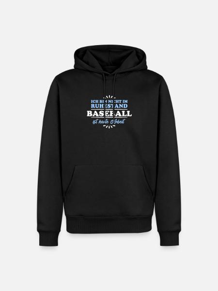Ruhestand Rentner Pensioner Baseball - Männer Premium Bio Hoodie - Schwarz