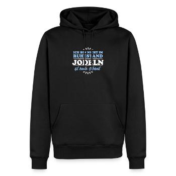 Ruhestand Rentner Pensioner Jodler - Männer Premium Bio Hoodie - Schwarz - Vorne - Nico (187cm)
