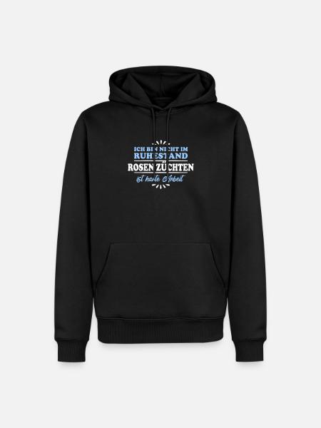 Retraité Retraité Rosiériste - Sweat à capuche Premium bio Homme - noir