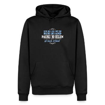 Ruhestand Rentner Pensioner Pauke-Spieler - Männer Premium Bio Hoodie - Schwarz - Vorne - Nico (187cm)