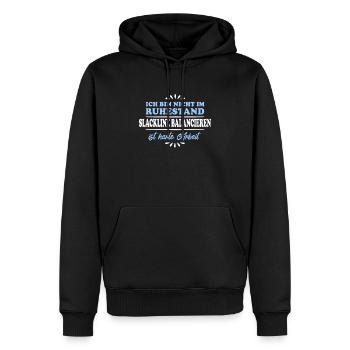 Pensionné Retraité Slackliner Retraité - Sweat à capuche Premium bio Homme - noir - Devant - Nico (187cm)