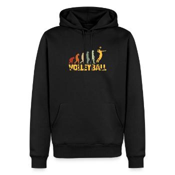 Ballon de volley-ball Evolution Joueur de volley-ball Vintage - Sweat à capuche Premium bio Homme - noir - Devant - Nico (187cm)