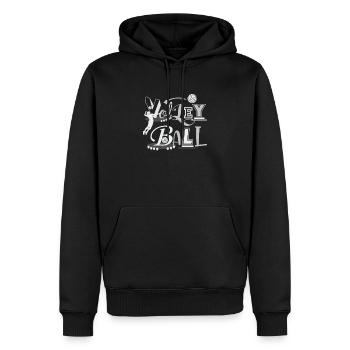Ballon de volley-ball Joueurs de volley-ball Volleyball sportif Volley-ball - Sweat à capuche Premium bio Homme - noir - Devant - Nico (187cm)