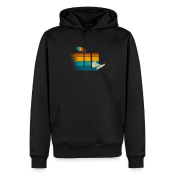 Kitesurf Kiteboard Kitesurfing Vintage Kitesurfer - Sweat à capuche Premium bio Homme - noir - Devant - Nico (187cm)