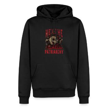 « Hex Le Patriarcat » Sorcière Occulte Gothique - Sweat à capuche Premium bio Homme - noir - Devant - Nico (187cm)