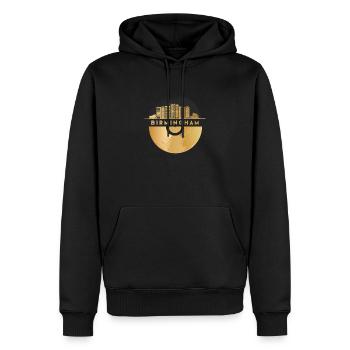 Disque Vinyle Skyline-Angleterre-Birmingham - Sweat à capuche Premium bio Homme - noir - Devant - Nico (187cm)