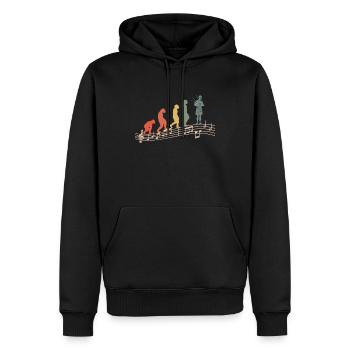 Cornemuses d’Écosse écossaise - Sweat à capuche Premium bio Homme - noir - Devant - Nico (187cm)