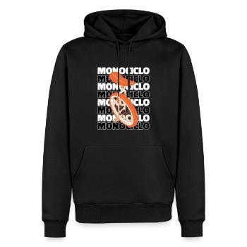Einrad Einrad Einrad Monocycle Einrad - Sweat à capuche Premium bio Homme - noir - Devant - Nico (187cm)