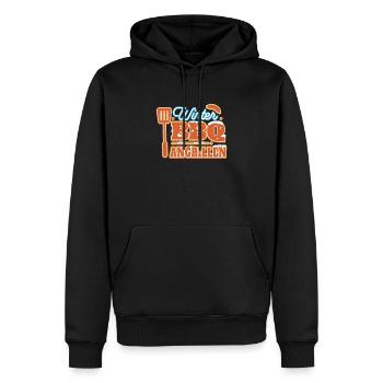 BBQ Barbecue ANGRILLEN grillen Barbecue-Grill - Männer Premium Bio Hoodie - Schwarz - Vorne - Nico (187cm)