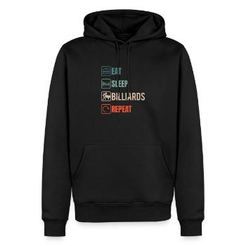 Pool Billard Billardtisch lustige Sprüche Snooker - Männer Premium Bio Hoodie - Schwarz - Vorne - Nico (187cm)