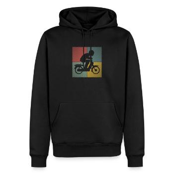 Mofa Mofaroller Moped Mofafahrer tshirt Mofa - Männer Premium Bio Hoodie - Schwarz - Vorne - Nico (187cm)