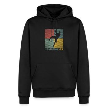 Handball Joueur Handball Ball, Handball Handball - Sweat à capuche Premium bio Homme - noir - Devant - Nico (187cm)