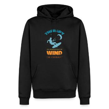 Kitesurf Kiteboards Kitesurfing Kite Surf Board - Sweat à capuche Premium bio Homme - noir - Devant - Nico (187cm)