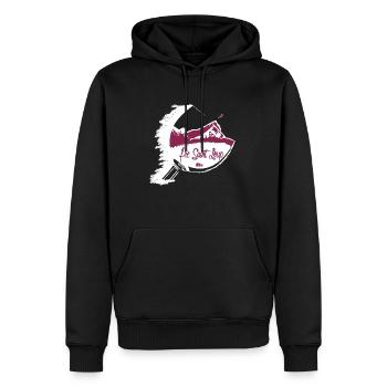 Vin du Pic saint Loup - Sweat à capuche Premium bio Homme - noir - Devant - Nico (187cm)