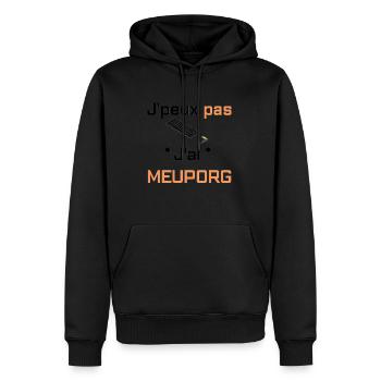 J'peux pas j'ai meuporg - Sweat à capuche Premium bio Homme - noir - Devant - Nico (187cm)