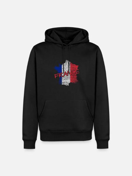 Frankreich France - Männer Premium Bio Hoodie - Schwarz