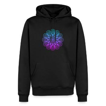 Mandala - Männer Premium Bio Hoodie - Schwarz - Vorne - Nico (187cm)