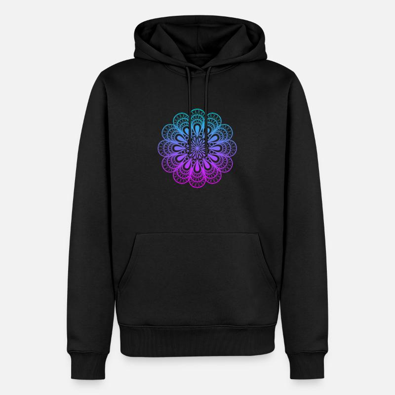Mandala - Männer Premium Bio Hoodie - Schwarz