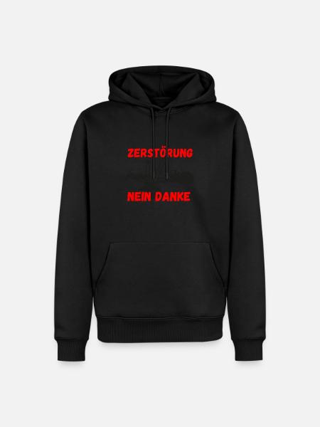Braunkohle Klima - Männer Premium Bio Hoodie - Schwarz