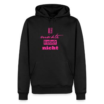 Bartleby der Schreiber - Ich möchte lieber nicht - Männer Premium Bio Hoodie - Schwarz - Vorne - Nico (187cm)
