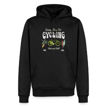 Sunny day for cycling - Men’s Premium Organic Hoodie - black - Front - Nico (187cm)